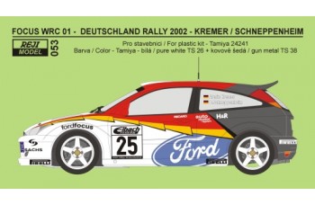 Decal – Ford Focus WRC 01 Rally Deutschland 2002 – Kremer